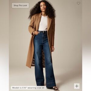 J.Crew Dark Wide Leg Trouser Jean, brand new with tags- size 31 (US 12)